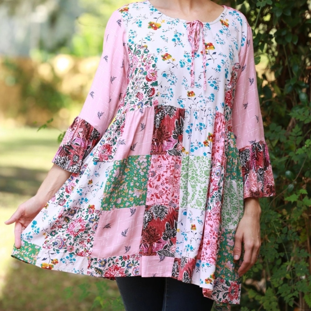 066 NWT Sacred Threads Boho Shirt